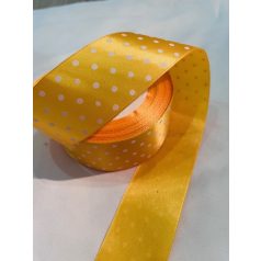 Napsárga pöttyös szatén 1,5 cm