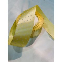 Krém pöttyös szatén 2,5cm